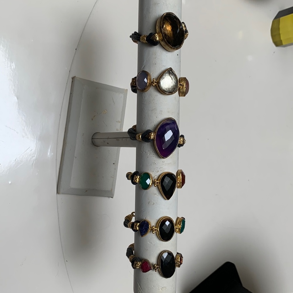 Bracelets With Stone Different Colored Stone Pend… - image 1